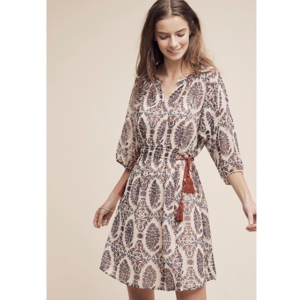 Anthropologie Multicolor Long Sleeve Dress